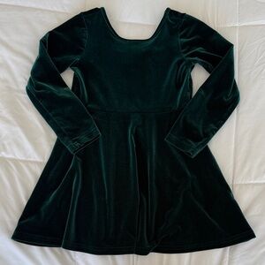 The Children's Place Deep Green Velvet Dress